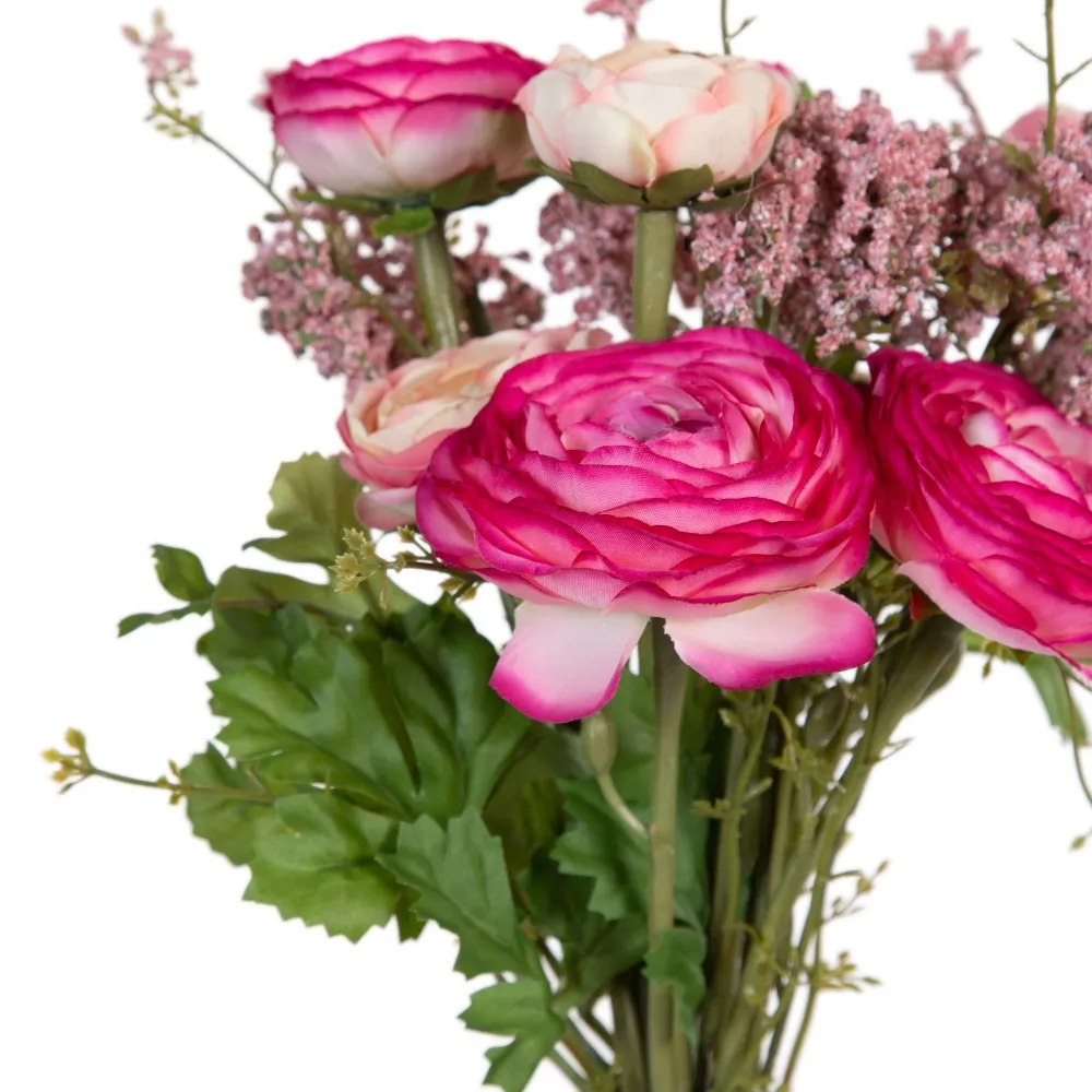 Buchet Flori Artificiale Roz | Decoratiuni Interioare Flori Permanente [1]