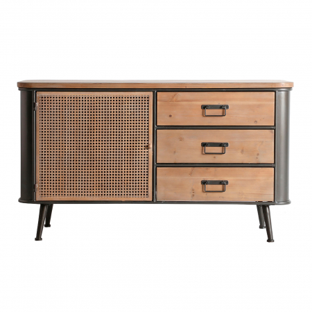 Comode si Bufete - Bufet industrial Tirkane gri|Buffete moderne premium