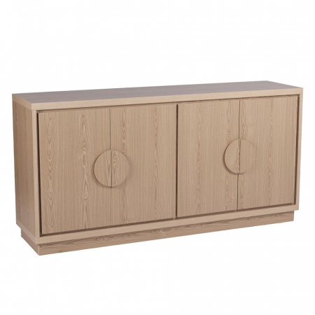 Comode si Bufete - Bufet cu 4 uși natural Axis din lemn cu design modern și finisaj cald