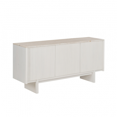 Bufet mango si marmura alba pentru decor sofisticat|Bufete din materiale naturale pentru interioare moderne [1]