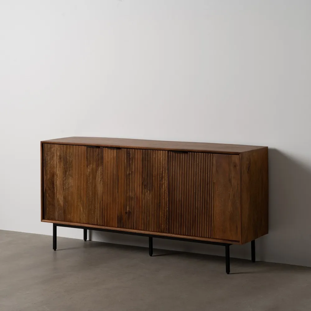 Comode si Bufete - Bufet retro minimalist din lemn mango | Mobila living eleganta