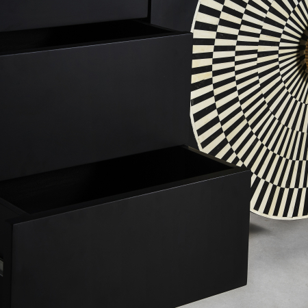 Comoda Art Deco MDF negru alb auriu|Comode luxoase [7]