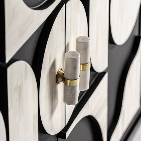Comoda contemporana MDF negru alb|Comode moderne [3]