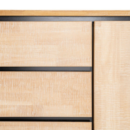 Bufet din lemn natur cu picioare metalice negre – imagine principală [7]