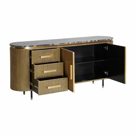 Comoda Art Deco fier auriu marmura|Comode luxoase [2]