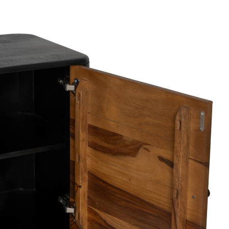 Bufet maro-negru pentru dining contemporan|Bufete din lemn masiv pentru interioare moderne [5]