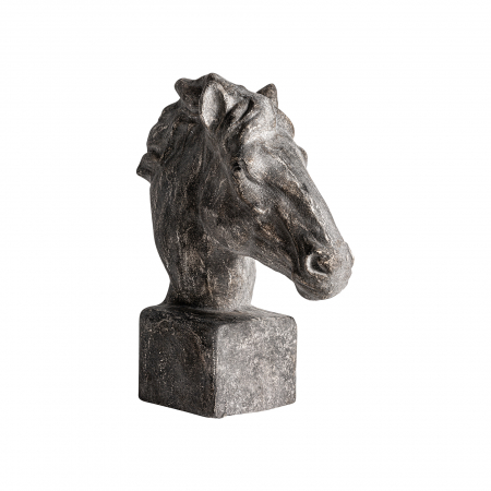 Obiecte decorative - Bust cal contemporan gri|Sculpturi animale moderne