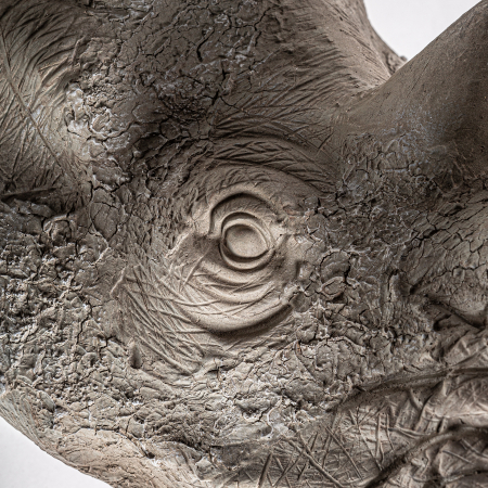 Bust rinocer scandinav gri|Sculpturi animale moderne [3]