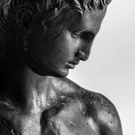 Bust provensal negru|Bust decorativ elegant|Statuete moderne [1]