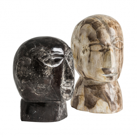 Bust etnic lemn petrificat maro|Busturi decorative [3]