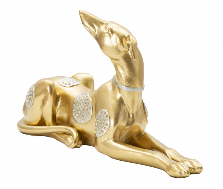 Figurina caine culcat auriu - CreativDeco.ro   [1]