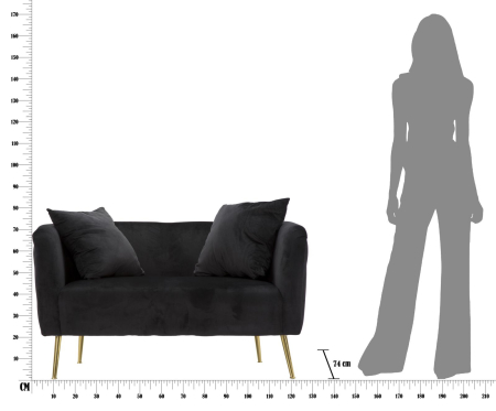 Canapea neagra 2 Locuri Bucuresti | creativdeco.ro [12]