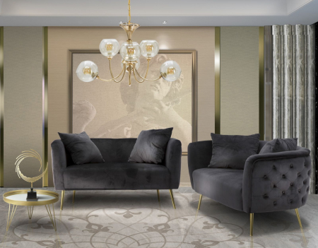 Canapea neagra 2 Locuri Bucuresti | creativdeco.ro [1]