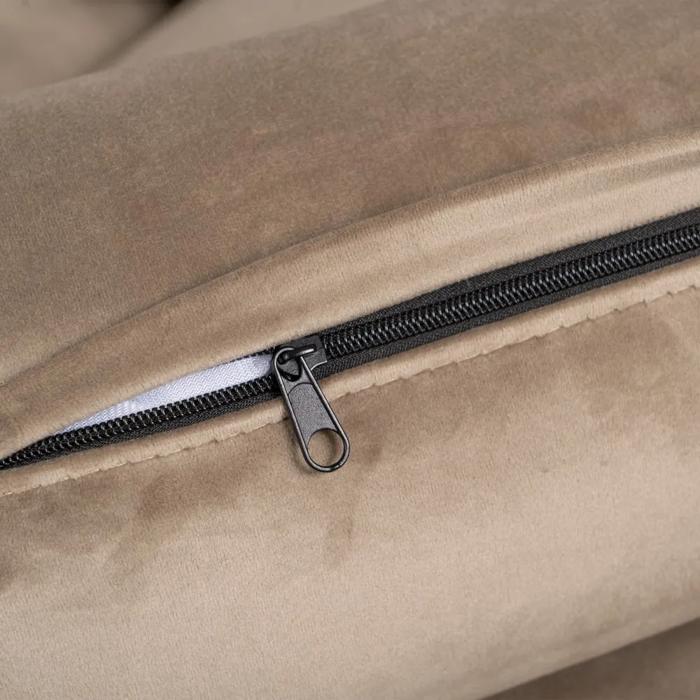 Canapea 2 Locuri Karla Bej, Catifea Lemn - CreativDeco.ro [13]