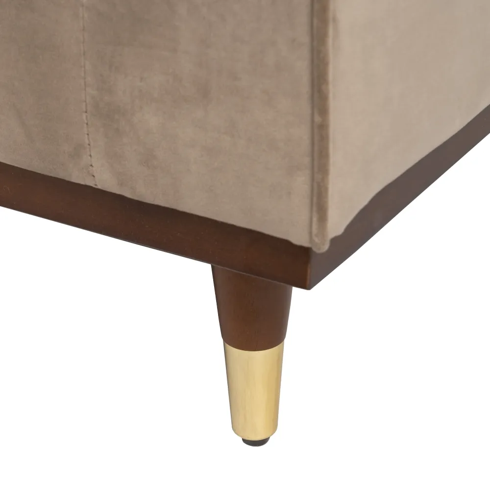 Canapea 2 Locuri Karla Bej, Catifea Lemn - CreativDeco.ro [10]