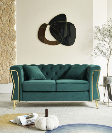 Canapea Verde 2 Locuri | Stil Glamour | CreativDeco [4]