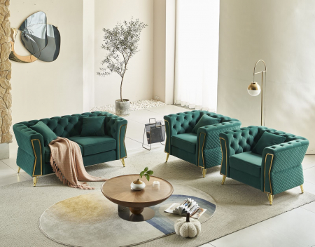 Canapea Verde 2 Locuri | Stil Glamour | CreativDeco [1]