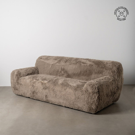 Canapele in Stil Boho - Canapea moderna premium tapiterie blana taupe