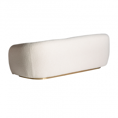 Canapea Art Deco crem si auriu din acrilic si bumbac bucle - Lux si rafinament [2]