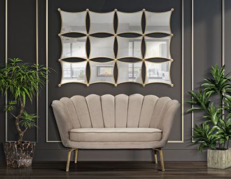 Canapea 2 locuri eleganta catifea Bej Viena Plus - creativdeco.ro [1]