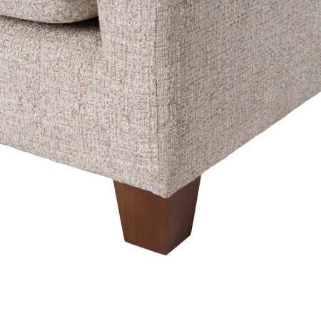 Canapea bej cu 3 locuri din stofă texturată și picioare din lemn [11]