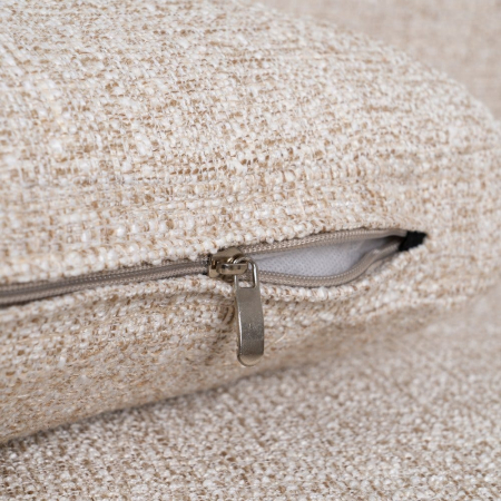 Canapea bej cu 3 locuri din stofă texturată și picioare din lemn [10]