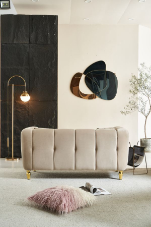 Canapea Bej Stil Glamour | Living Sofisticat | CreativDeco [5]