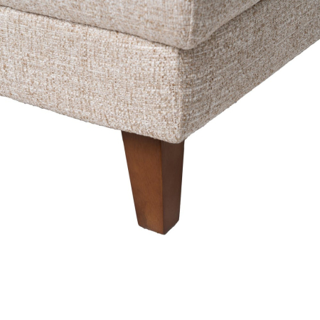 Canapea colțar bej din stofă și lemn [14]