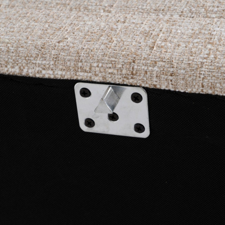 Canapea colțar bej din stofă și lemn [9]