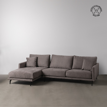 Canapele - Coltar taupe cu sezlong stanga si design rafinat|Canapele coltar moderne pentru interioare naturale