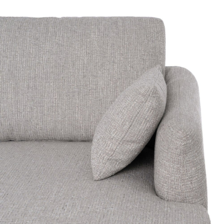 Canapea colțar gri din stofă și lemn [7]