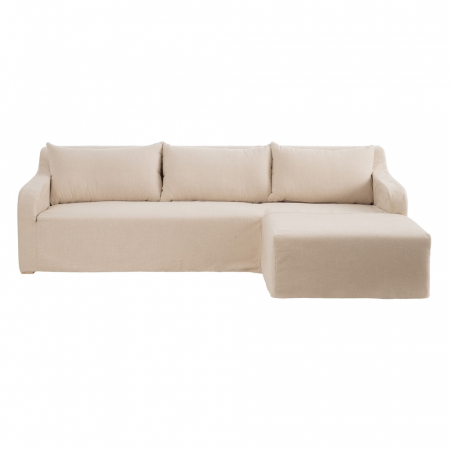 Canapea Modulara Bej Deschis CreativDeco - Confort si Versatilitate pentru Living Modern [2]