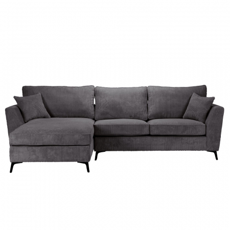 Canapea colțar stânga gri închis Boel cu perne detașabile și stil elegant [1]