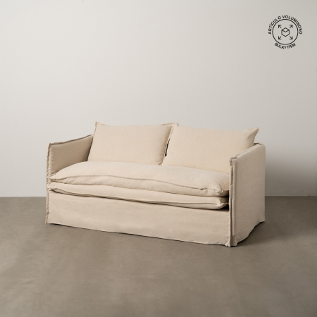 Canapele - Canapea crem 2 locuri moderna