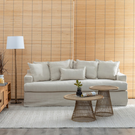 Canapea crem 3 locuri|Canapele premium pentru interioare sofisticate [1]