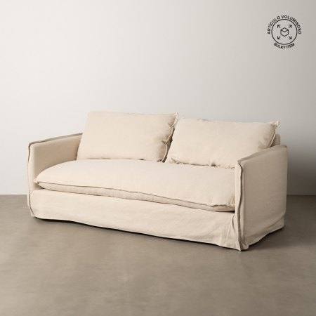 Canapele - Canapea crem 3 locuri moderna