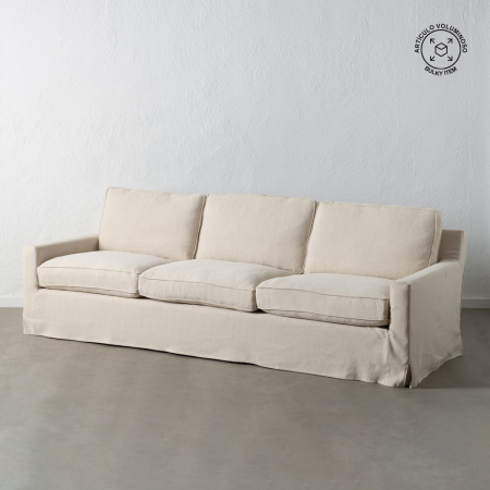 Canapele - Canapea crem 4 locuri|Canapele spatioase pentru interioare rafinate