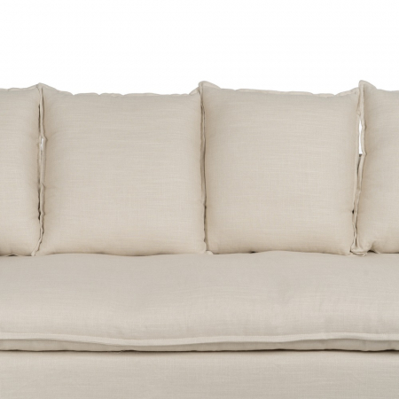 Canapea 4 locuri crem cu tapiterie naturala|Canapele moderne pentru interioare elegante [6]
