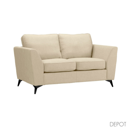 Canapea cu 2 locuri bej Boel cu perne lavabile și design modern