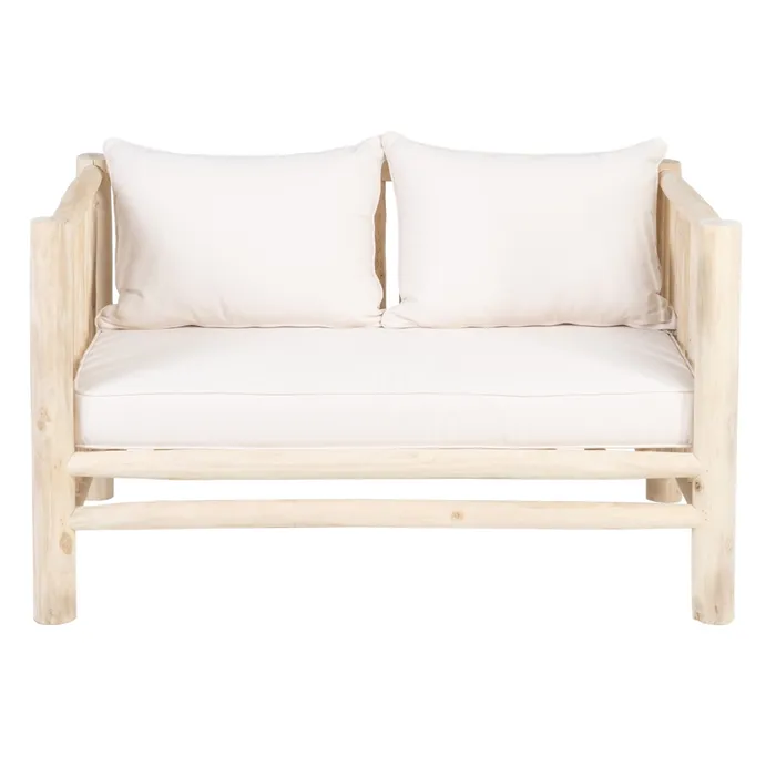 Mobilier Gradina - Canapea cu doua locuri din lemn de tec pentru terasa CreativDeco
