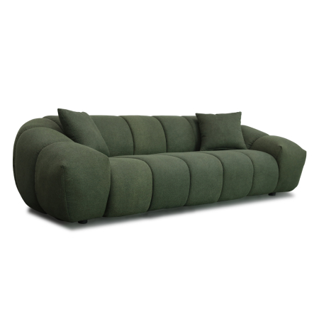 Canapele - Canapea de 3 locuri din stofă buclé verde