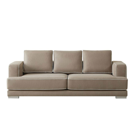 Mobilier - Canapea de 3 locuri din stofă chenille impermeabilă maro