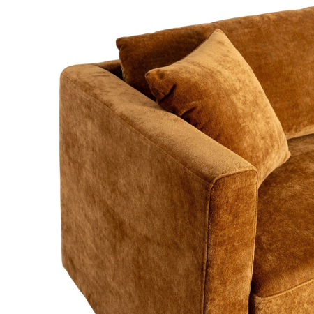 Canapea 3 locuri ocru – canapea din stofă modern minimalist [4]