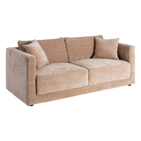 Canapea de 3 locuri din stofă de culoare taupe și în stil modern minimalist [1]