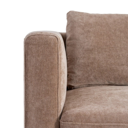 Canapea de 3 locuri din stofă de culoare taupe și în stil modern minimalist [8]