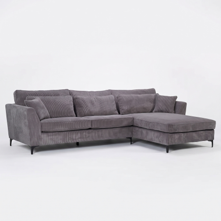 Canapea de colt dreapta gri Forever 316x185x92