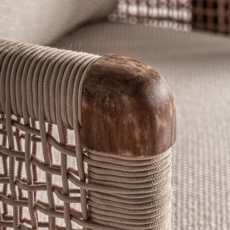 Canapea exteior boho lemn tec reciclat|Canapele sustenabile [7]