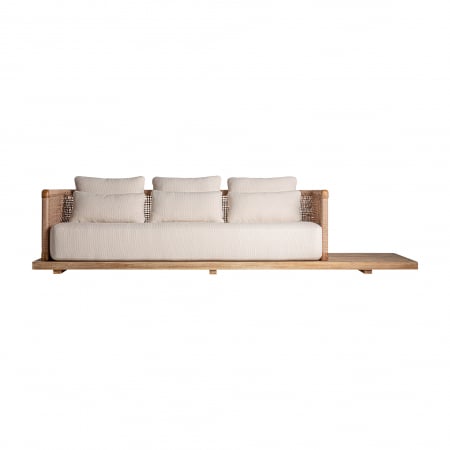 Mobilier Gradina - Canapea boho lemn tec reciclat|Canapele sustenabile
