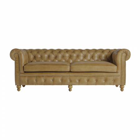 Canapea vintage piele maro | Canapele confortabile [0]