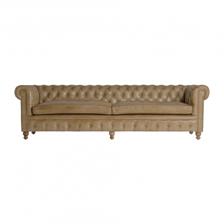 Canapele - Canapea vintage piele maro | Canapele luxoase
